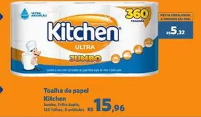 Oferta de Kitchen - Toalha De Papel por R$15,96 em Sam's Club