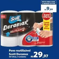 Oferta de Scott - Pano Reutilizável Duramax por R$29,97 em Sam's Club