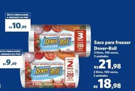 Oferta de Dover Roll - Saco Para Freezer por R$10,99 em Sam's Club