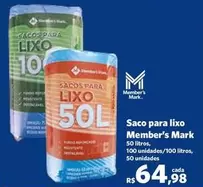 Oferta de Member's Mark - Saco Para Lixo por R$64,98 em Sam's Club