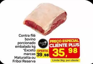 Oferta de Bovino - Contra File Bovino Porcionado Embalado por R$39,98 em Supermercados ABC