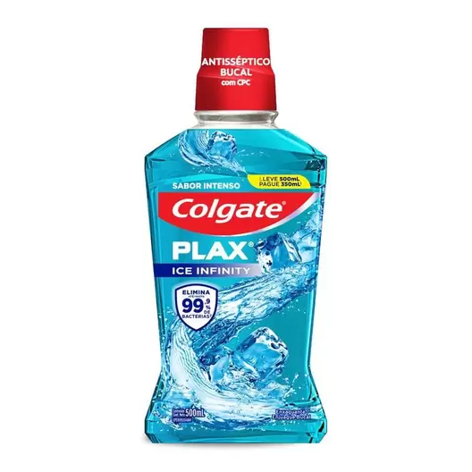 Oferta de Enxaguante Bucal Refrescância Colgate Plax Ice Infinity 500ml por R$22,15 em Drogal