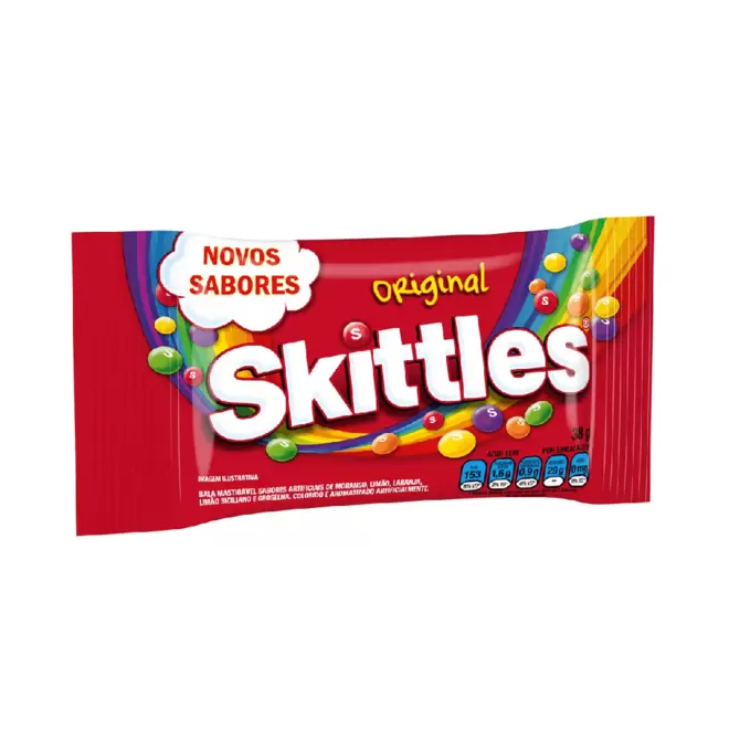 Oferta de Skittles Original 38g por R$4,15 em Drogal