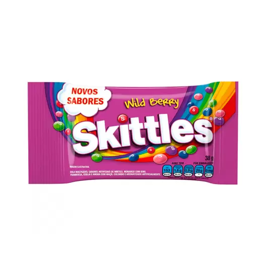 Oferta de Balas Mastigáveis Skittles Wild Berry 38g por R$4,15 em Drogal