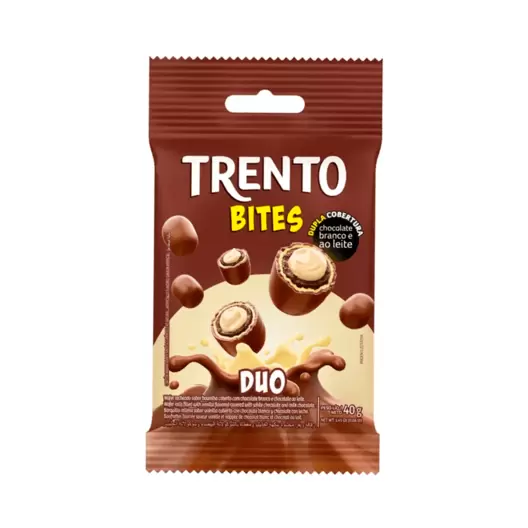 Oferta de Chocolate Trento Bites Duo 40g por R$6,85 em Drogal