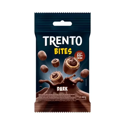 Oferta de Chocolate Trento Bites Dark 40g por R$6,85 em Drogal