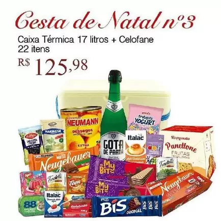 Oferta de Natal - Cata Termica 17 Litros + Celofane 22 Itens por R$125,98 em Fort Atacadista