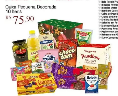 Oferta de Caixa Pequena Decorada 16 Utens por R$75,9 em Fort Atacadista