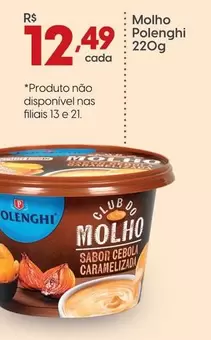 Oferta de Polenghi - Molho  por R$12,49 em Rissul