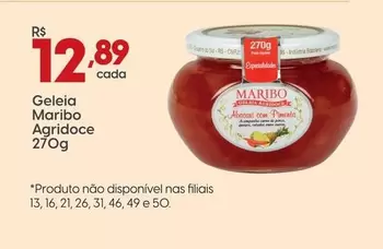 Oferta de Maribo - Geleia Agridoce por R$12,89 em Rissul