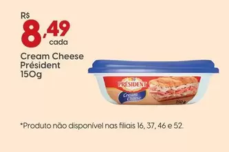 Oferta de President - Cream Cheese por R$8,49 em Rissul