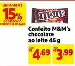 Oferta de M&M's - Confeito Chocolate Ao Leite por R$3,99 em Mercado Extra