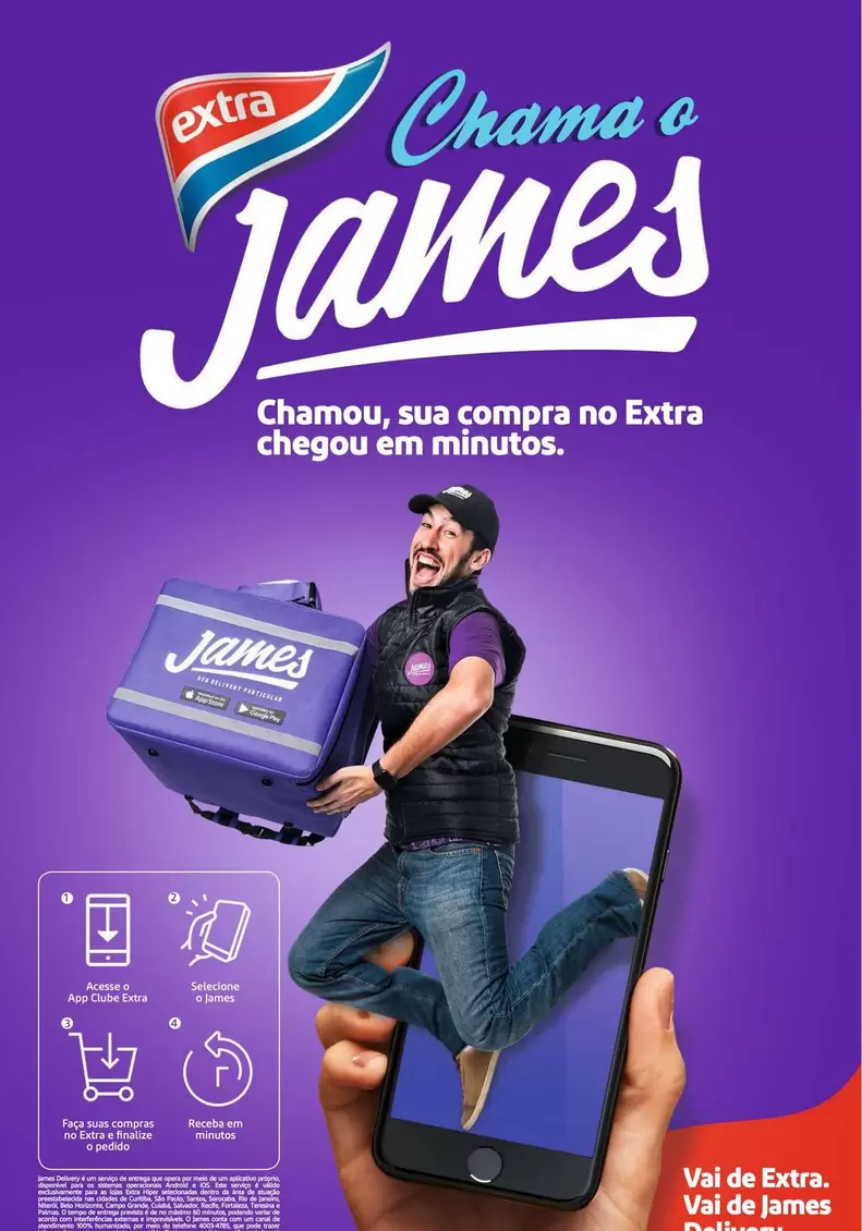 Oferta de Extra - Chamou, Sua Compra No Extra Chegou Em Minutos em Mercado Extra