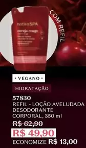 Oferta de O boticario - Refil Loção Aveludada Desodorante Corporal por R$49,9 em O Boticário