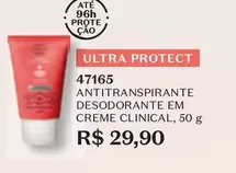 Oferta de Ultra - Antitranspirante Desodorante Em Creme Clinical por R$29,9 em O Boticário