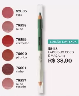 Oferta de Rosa - Lápis Duo Coco E Maçã por R$38,9 em O Boticário