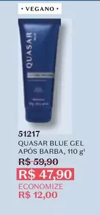 Oferta de Quasar - Blue Gel Apos Barba por R$47,9 em O Boticário