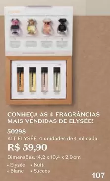 Oferta de Blanc - Conheca As 4 Fragrâncias Mais Vendidas De Elysée! por R$59,9 em O Boticário