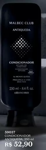 Oferta de Malbec -  Club - Condicionador Antiqueda por R$52,9 em O Boticário