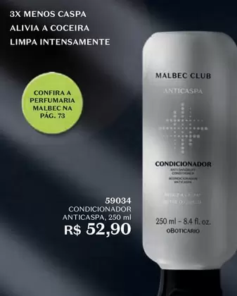 Oferta de O boticario - Condicionador Anticaspa por R$52,9 em O Boticário