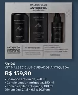 Oferta de Malbec - Kit Club Cuidados Antiqueda por R$159,9 em O Boticário