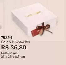 Oferta de Casa - Caixa M por R$36,8 em O Boticário