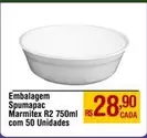 Oferta de Marmitex - Embalagem Spumapac  R2 por R$28,9 em Max Atacadista