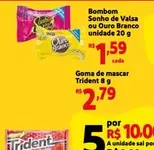 Oferta de Trident - Bombom Sonho De Valsa Ou Ouro Branco por R$1,59 em Mini Extra