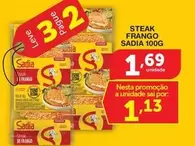 Oferta de Sadia - Steak Frango por R$1,69 em Roldão