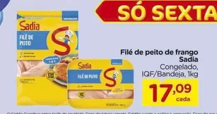 Oferta de Sadia - Filé De Peito De Frango por R$17,09 em Carrefour