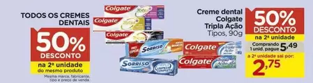 Oferta de Colgate - Creme Dental Tripla Ac20 por R$5,49 em Carrefour