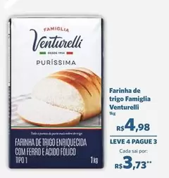 Oferta de Venturelli - Farinha De Trigo Famiglia por R$4,98 em Sam's Club