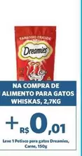 Oferta de Dreamies - Na Compra De Alimento Para Gatos Whiskas por R$0,010 em Sam's Club