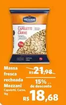 Oferta de Mezzani - Massa Fresca Recheada por R$18,68 em Sam's Club