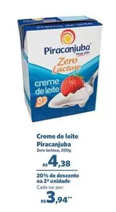 Oferta de Piracanjuba - Creme De Leite por R$4,38 em Sam's Club