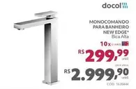 Oferta de Docol - Monocomando Para Banheiro New Edge por R$2999,9 em Telhanorte