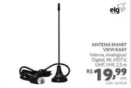 Oferta de Elg - Antena Smart View Easy por R$19,99 em Telhanorte