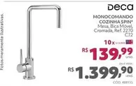 Oferta de Deca - Monocomando Cozinha Spin por R$1399,9 em Telhanorte