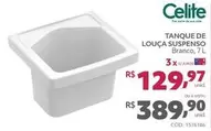 Oferta de Celite - Tanque De Louça Suspenso por R$389,9 em Telhanorte