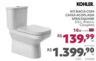 Oferta de Kohler - Kit Bacia Com Caixa Acoplada Span Square  por R$1399,9 em Tumelero