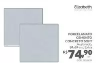 Oferta de Elizabeth - Porcelanato Cemento Concreto Soft por R$74,9 em Tumelero