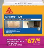 Oferta de Sika - Revestimento Impermeabilizante Top 100 por R$67,9 em Tumelero