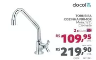 Oferta de Docol - Torneira Cozinha Primor por R$219,9 em Tumelero