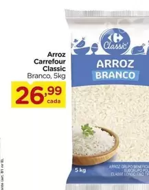 Oferta de Carrefour - Arroz Classic por R$26,99 em Carrefour