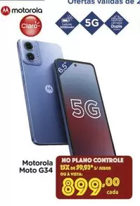 Oferta de Motorola - Moto G34 por R$899 em Carrefour