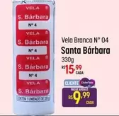 Oferta de Santa Barbara - Vela Branca N 04 por R$15,99 em Super Muffato