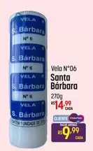 Oferta de Santa Barbara - Vela N°06 por R$14,99 em Super Muffato