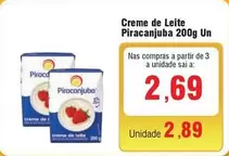 Oferta de Piracanjuba - Creme De Leite por R$2,69 em Spani Atacadista