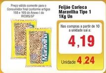 Oferta de Maravilha - Feijão Carioca  Tipo 1 por R$4,19 em Spani Atacadista