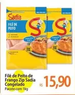 Oferta de Sadia - Filé De Peito De Frango Congelado por R$15,9 em Atacadão